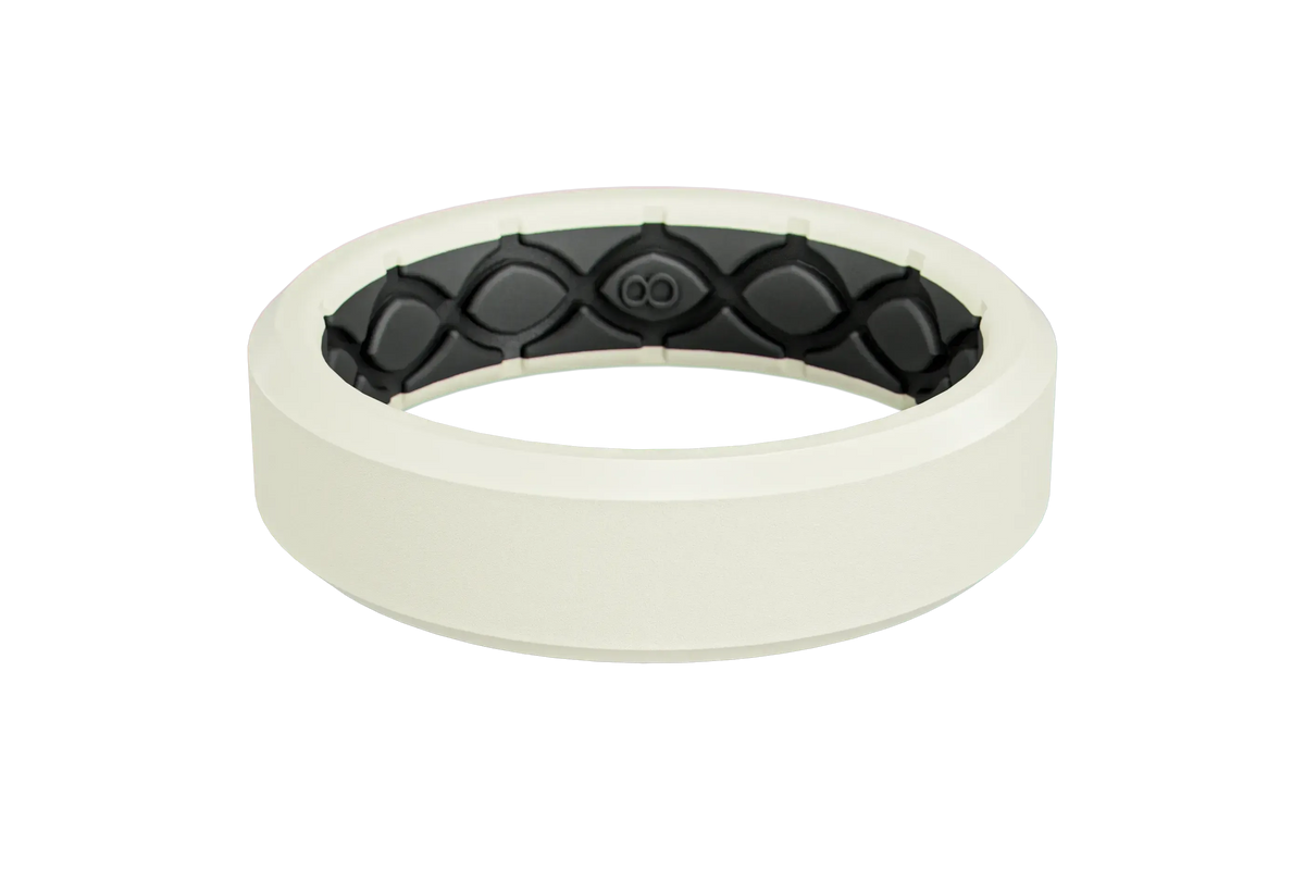 Zeus Cream White Thin Ring