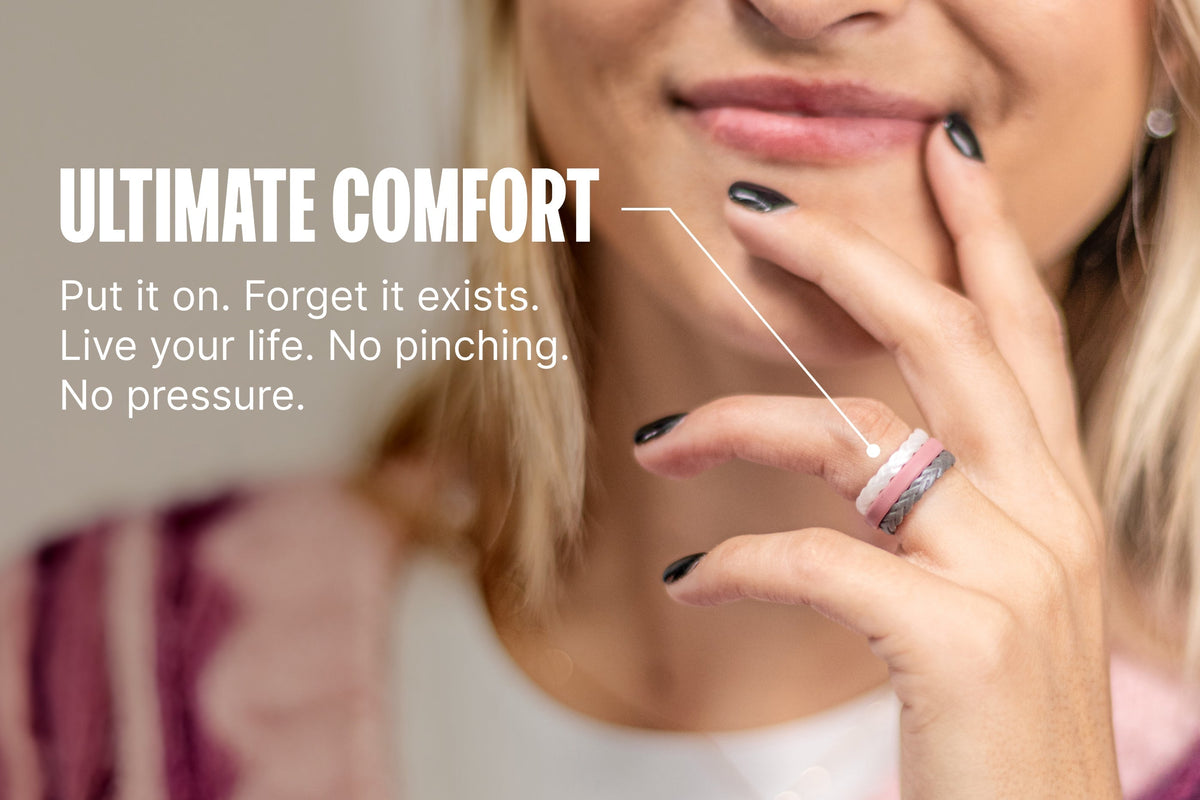 Blue Swirl Thin Ring